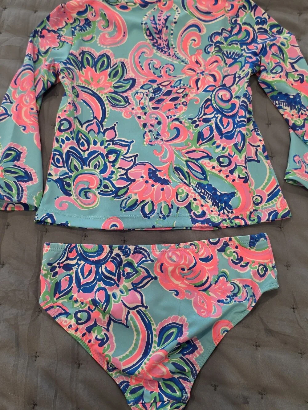 Lilly Pulitzer Girls Bobby Rashguard Set in the 